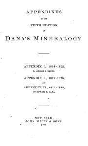 Cover of: The System of Mineralogy: Descriptive Mineralogy, Comprising the Most Recent Discoveries by James D. Dana, George Jarvis Brush