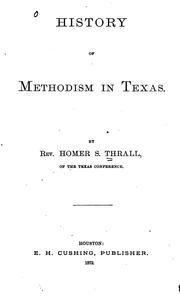 Cover of: History of Methodism in Texas