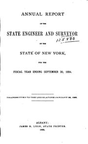 Annual Report of the State Engineer and Surveyor for the Year[s] ... by New York (State ), State Engineer and Surveyor