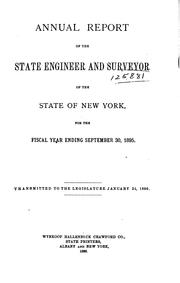 Cover of: Annual Report of the State Engineer and Surveyor for the Year[s] ... by New York (State ), State Engineer and Surveyor