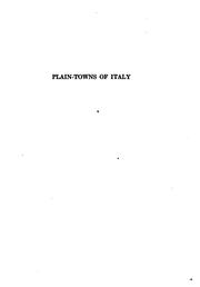 Cover of: Plain-towns of Italy: The Cities of Old Venetia