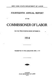 Cover of: Annual Report of the Commissioner of Labor