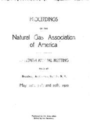 Cover of: Proceedings of the Natural Gas Association of America