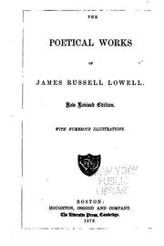 Cover of: The Poetical Works of James Russell Lowell