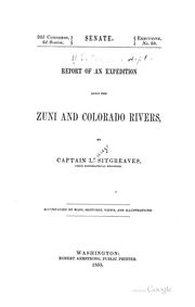 Cover of: Report of an Expedition Down the Zuni and Colorado Rivers