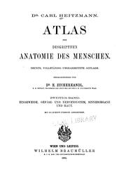 Atlas der descriptiven Anatomie des Menschen 1 by Carl Heitzmann