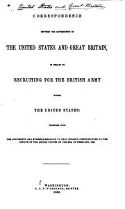 Cover of: Correspondence Between the Governments of the United States and Great ...