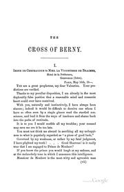 Cover of: The Cross of Berny: Or, Irene's Lovers. A Novel