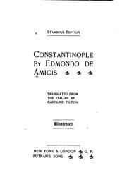 Cover of: Constantinople by Edmondo De Amicis