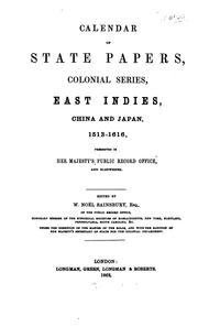 Cover of: Calendar of State Papers, Colonial Series ... by Great Britain. Public Record Office, Great Britain Public Record Office, John William Fortescue