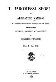 Cover of: I promessi sposi di Alessandro Manzoni: raffrontati sulle due edizioni del 1825 e 1840