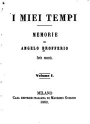 Cover of: I miei tempi: memorie