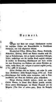 Alt-englische und schottische Dichtungen der percyschen Sammlung