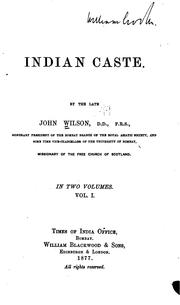 Cover of: Indian Caste