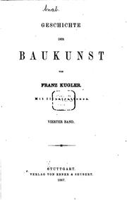 Cover of: Geschichte der Baukunst