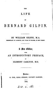 Cover of: The Life of Bernard Gilpin