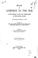 Cover of: Rules for Admission to the Bar in the Several States and Territories of the ...