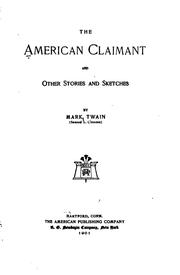 Cover of: The American Claimant, and Other Stories and Sketches by Mark Twain, Mark Twain, Ida Benfry Judd