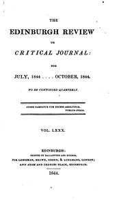 Cover of The Edinburgh review