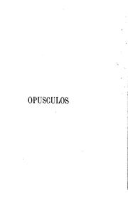 Cover of: Opusculos by Alexandre Herculano