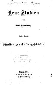 Neue Studien by Karl Rosenkranz