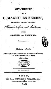 Cover of: Geschichte des Osmanischen Reiches by Joseph von Hammer-Purgstall, Joseph Freiherr von Hammer-Purgstall, Joseph von Hammer-Purgstall