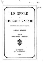 Cover of: Le opere di Giorgio Vasari
