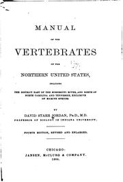 Cover of: Manual of the Vertebrates of the Northern United States, Including the ...