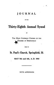 Cover of: Journal of the ... Annual Convention, Diocese of Springfield