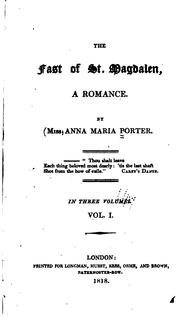 Cover of: The Fast of St. Magdalen: A Romance