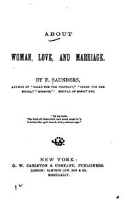 Cover of: About Woman, Love, and Marriage