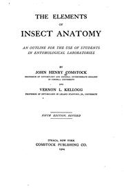 Cover of: The Elements of Insect Anatomy: An Outline for the Use of Students in Entomological Laboratories by John Henry Comstock, Vernon L. Kellogg