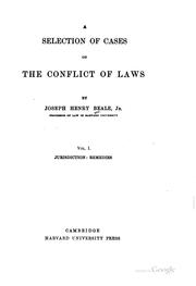 Cover of: A Selection of Cases on the Conflict of Laws