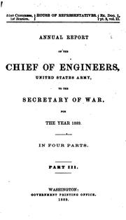 Cover of: Annual Report of the Chief of Engineers to the Secretary of War for the Year ... by United States. Army. Corps of Engineers., United States. Army. Corps of Engineers., United States Mississippi River Commission