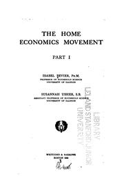 Cover of: The Home Economics Movement