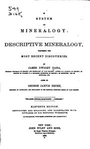 Cover of: A System of Mineralogy: Descriptive Mineralogy, Comprising the Most Recent ...