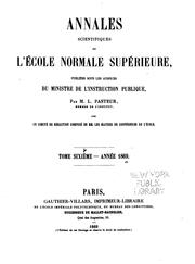 Cover of: Annales scientifiques de l'École normale supérieure by École normale supérieure (France), École normale supérieure (France)