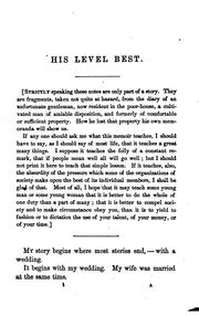 Cover of: His Level Best: And Other Stories by Edward Everett Hale
