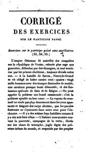 Cover of: Corrigé des exercices sur le participe passé by Fr Noel, François Noel, G.P Chapsal