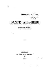 Cover of: Inferno by Dante Alighieri, Selmo Carpanetti , Conte Gasparo Gozzi