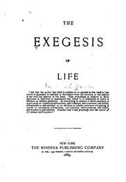 Cover of: The Exegesis of Life