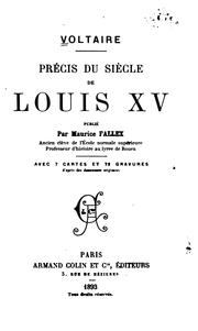 Cover of: Précis du siècle de Louis XV