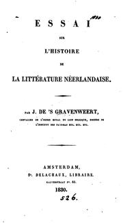 Essai sur l'histoire de la littérature néerlandaise by Jan van's Gravenweert