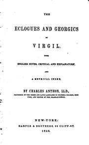 Cover of: The Eclogues and Georgics of Virgil by Publius Vergilius Maro
