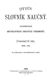 Cover of: Ottův slovník naučný: Illustrovaná encyklopædie obecných vědomostí by Jan Otto