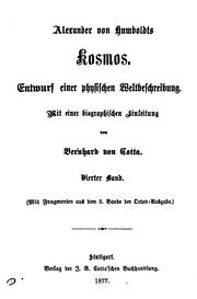 Cover of: Kosmos by Alexander von Humboldt