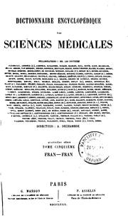 Cover of: Dictionnaire encyclopédique des sciences médicales