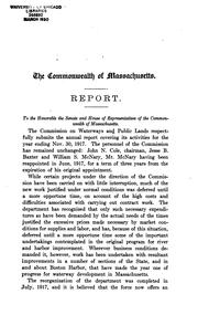 Annual Report of the Commission on Waterways and Public Lands ... by Massachusetts , Commission on Waterways and Public Lands