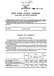 Bulletin of the New York Public Library by New York Public Library.