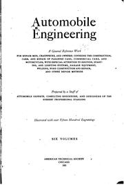 Cover of: Automobile Engineering: A General Reference Work by American Technical Society, American Technical Society